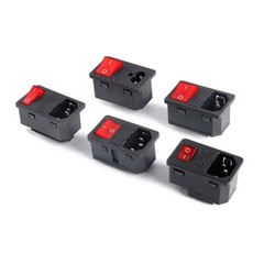 IEC 10A 250V Plug Power Connector AC C14 C01 3 Pin With Switch And Fuse Socket
