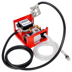 110V Diesel Fuel Transfer Pump Kit 60L/min 13ft Hose Flow Meter