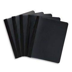 Blue Summit Supplies 25 Black Plastic Report Covers with Prongs, Black 3 Pron…
