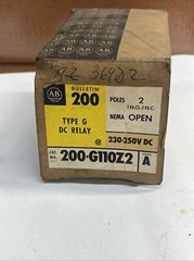 Allen-Bradley 200-G110Z2 TYPE G DC RELAY