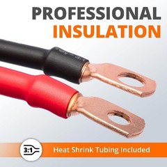 2/0 Gauge 3/8 Copper Wire Lugs Ring Terminals Battery Cable Connectors Ends 10