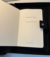Shinola leather Journal Cover black notebook snap made in USA new w gift box