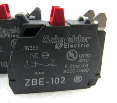 NEW Schneider Electric ZBE-102 Contact Block lot of 5