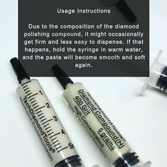 Diamond Paste Kit of 15 Syringes 200,000 to 400 Grit High (50%) Concentration