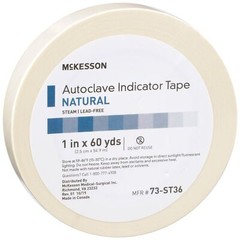 McKesson Steam Indicator Tape 1 Inch X 60 Yard White 73-ST36 18 Ct