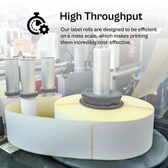 4″ x 2″ Direct Thermal Address Labels White Mobile Printer Labels 72 Rolls
