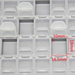 BOX-ALL enclosures 144 space w/ lids labels SMD SMT resistor Organizer 0805 0603