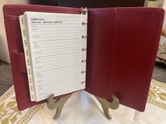 Filofax Slimline Pocket Topaz Red Leather NOS