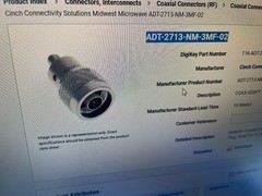 1P Midwest Microwave ADT-2713-NM-3MF-02 18 GHz 3.5mm Jack, Female Socket To N