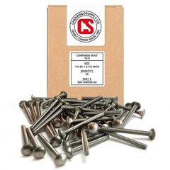 304 Stainless Steel 1/4-20 x 2-1/2 Carriage Bolts – 100K PSI Strength, 50 Pieces