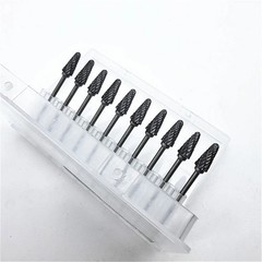 10X Dental Lab Polishing Bur Drills Tungsten Steel Carbide Cutter Burs 2.35MM L6