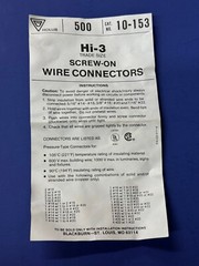 100-PK Screw-On Twist Wire Connectors Nuts 22-14 AWG Gauge Electrical NEW 10-153