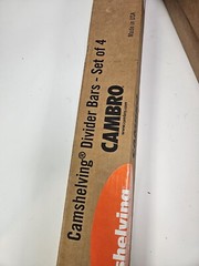 Cambro Angled Divider Bar for CamShelving, 4PK Speckled Gray EDBA-480 (16 Total)