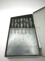 Vintage Huot Drill Bit Index Made in USA 25 Piece Case Bits *1 Bit Missing*