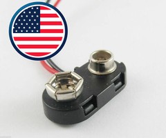 DC 9 Volt 9V SNAP ON BATTERY CLIP CONNECTOR T Type (t) Choose Quantity 1-20 pcs