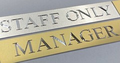 Engraved 10×2 8×2 Custom Name Plate Office Wall Door Desk Metal Sign Plaque