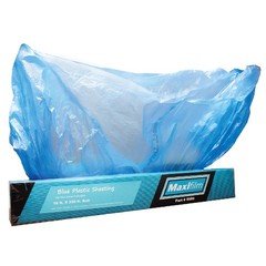 LAUCO MAXIFILM 16ft x 350 ft Roll of Blue Overspray Paintable Plastic Sheeting