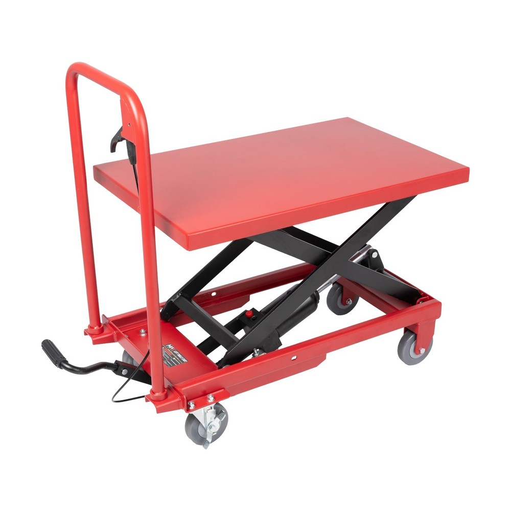 500 lbs Hydraulic Scissor 28-Inch Lift Table Cart for Material Handling