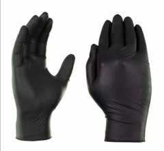Black Nitrile Disposable Gloves,4 Mil, Powder Free, Latex Free-1000 gloves/case