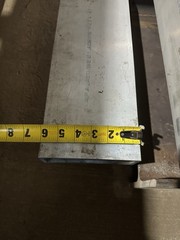 6061 T6 Aluminum Rectangle Tube 2″ x 6″ x 12″ Long 1/4″ .250″ Wall
