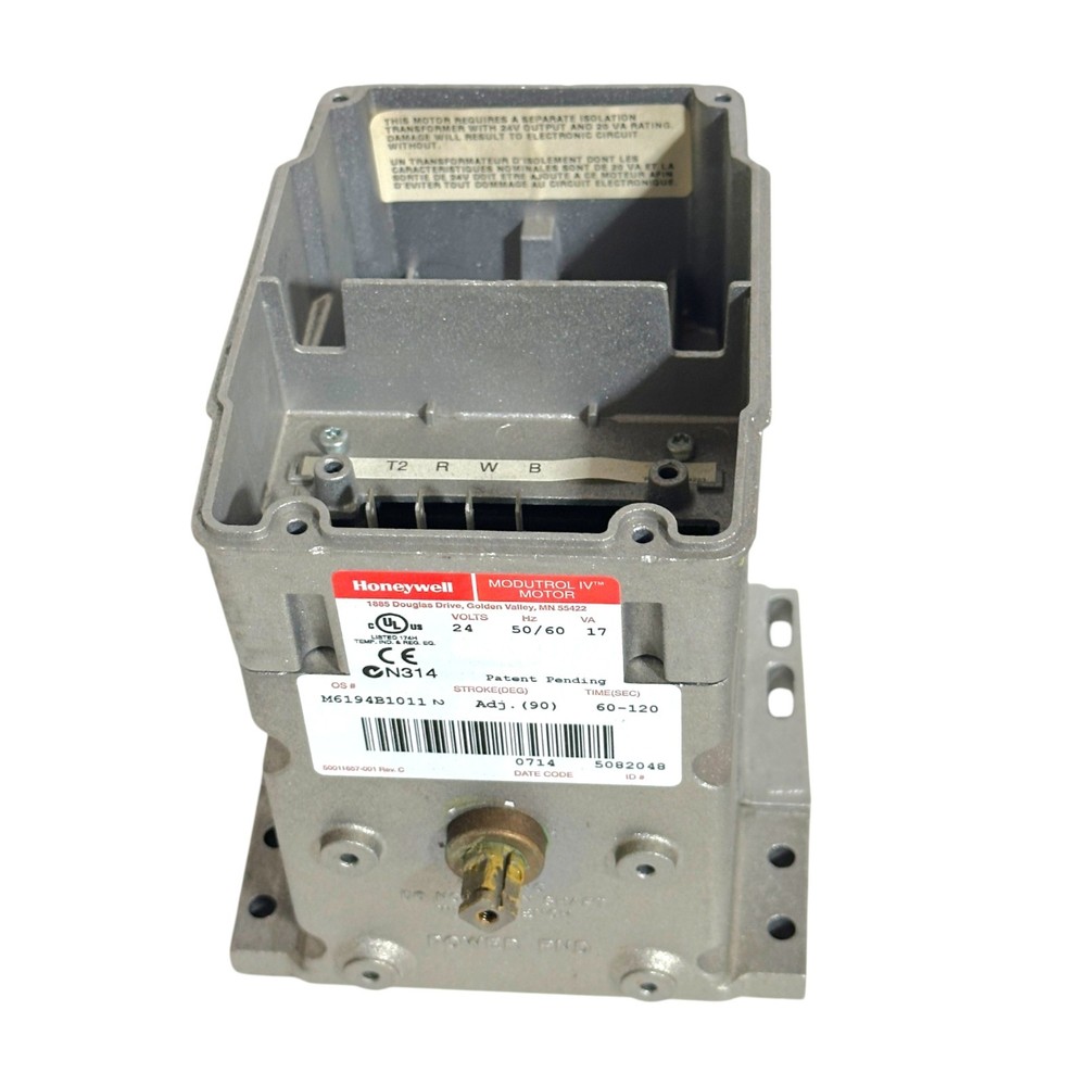 Honeywell M6194B1011 Modutrol IV Motor 24V 300 lb-in 90-160 Deg Replaces M644E10