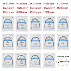 10 Packs/100pcs Dental Orthodontic Stainless Steel Rectangular Arch Wires Ovoid