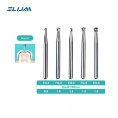 10Pcs/box Dental Carbide Burs for High Speed Handpiece Round Cone Bur Diamond FG