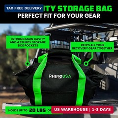 Rhino USA Heavy Duty Recovery Gear Storage Bag – Ultimate Recovery Kit Equipment
