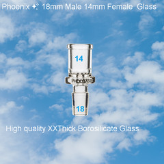 Phoenix ⭐18mm Male To 14mm Female Glass Adapter Connector EXTRA EXTRA THICK 2025