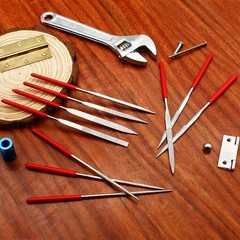 HARSKIYER 10pcs Metal File Set, 3x140mm Mini Diamond 3 x 140mm, Silver, Red