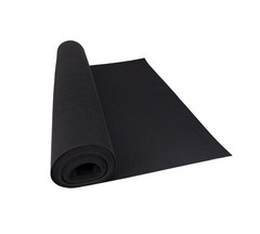 (4 Pack) 20’x27″ Black Neoprene Floor Runner w/ Non Skid Bottom