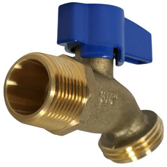 10 – 3/4 MALE NPT THREADED HOSE BIBB NOKINK, 1/4 TURN, 125 PSI, LEAD FREE BRASS