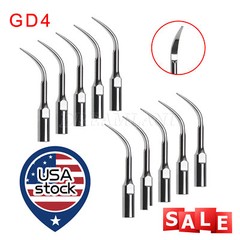 10*GD4 Dental Ultrasonic Scaler Tips Fit DTE SATELEC Handpiece