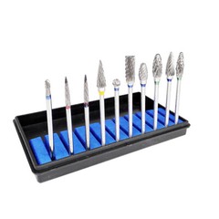 10 Pcs Dental Lab Tungsten Carbide Burs HP 2.35mm for Slow Low Speed Handpiece
