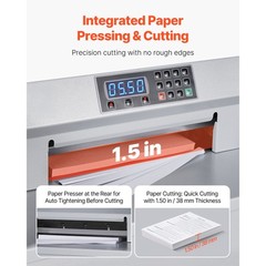Electric Paper Cutter 300W Guillotine Trimmer Cutter Machine with Casters