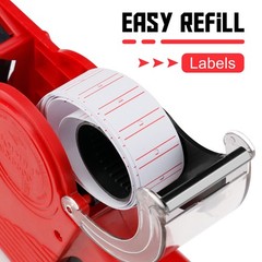 Price Tag Gun Sticker Red line 600 Labels per Roll Refill Ink Roller For MX-5500