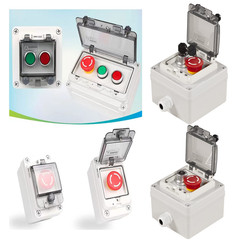 Push Button Box Ip67 with Emergency Stop Button Lock Push Button Key Switch with