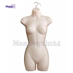 3 PACK FLESH FEMALE MANNEQUIN DRESS FORMS w/ HANGERS – WOMEN HANGING TORSOS