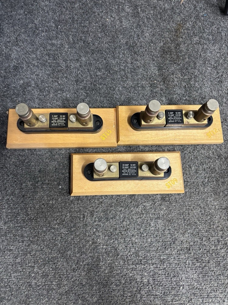 Weston Current Shunt 0042210 0041212 5/10 Amp 50/100 MV 10/20 Amp 50/100MV Lot 3