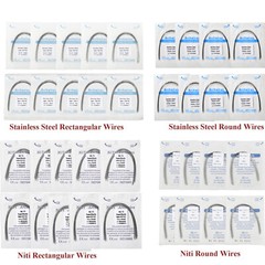 10 packs Dental Orthodontic Arch Wire Niti/Stainless Steel Round/Rectangular