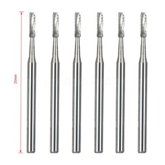 Dental Surgical Carbide Burs FG 557L Cross Cut Straight Fissure 5/PACK