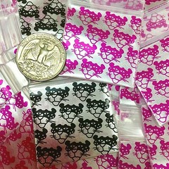 BaggiesSince1987 – 1515 Design Zip Bags 100PCS PINK PANTHER SILVER, READ DETAILS