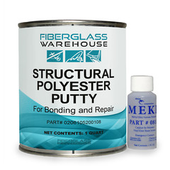 Structural Polyester Putty for Bonding and Repair-Quart- Includes Catalyst