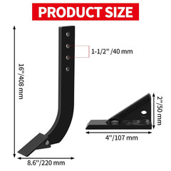 Box Blade Shank, 16″ Ripper Shank, Heavy Duty 4 Holes Scarifier Shank with Remov