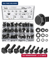 Nuts and Bolts Assortment Kit, 272 pcs, Black Carbon Steel | Grade 10.9, M6, M8