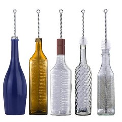 Bottle Brush – Ideal for Cleaning Narrow Neck Swing Top Glass, B-white+1pack