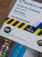 💧 SharkBite Max 1/2-in Push-to-connect Brass Ball Valve UR22222Z3 * 3 Pk