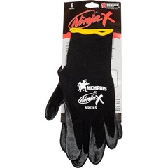 Ninja X Bi-Polymer Coated Palm Gloves Black Large 1 Pair