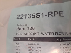 Applied Materials AMAT 0240-43409 Kit Water Flow I/L 9600 Cryo Compr NEW