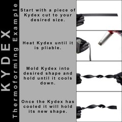 14 pack of 8×12 black kydex plastic .080″ p3, vacuum Forming, Diy, Holster maker
